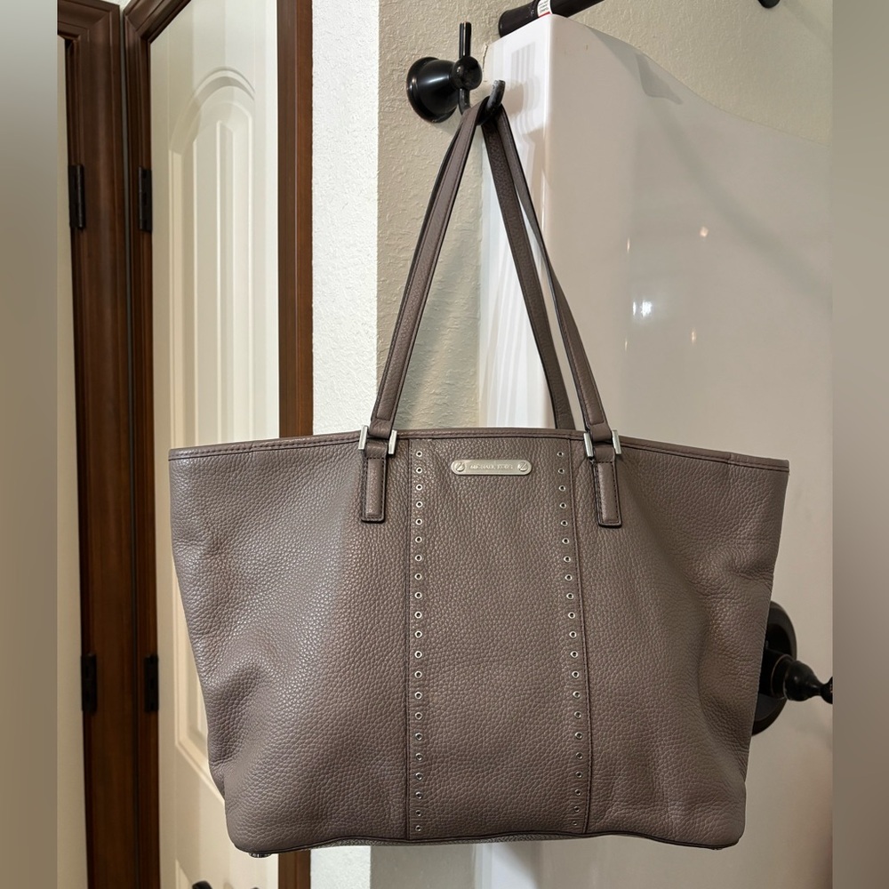 Michael Kors Taupe Studded Tote Bag